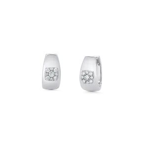 0.27 TCW Round Moissanite Diamond Huggie Earrings