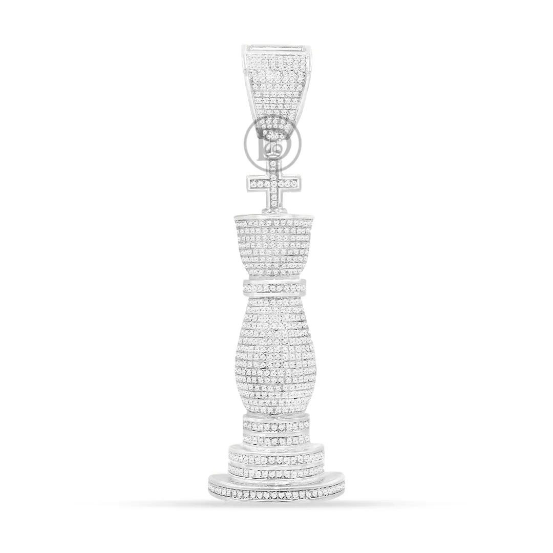 10K Yellow Gold Chess Piece Pendent With 1.00CT Diamond