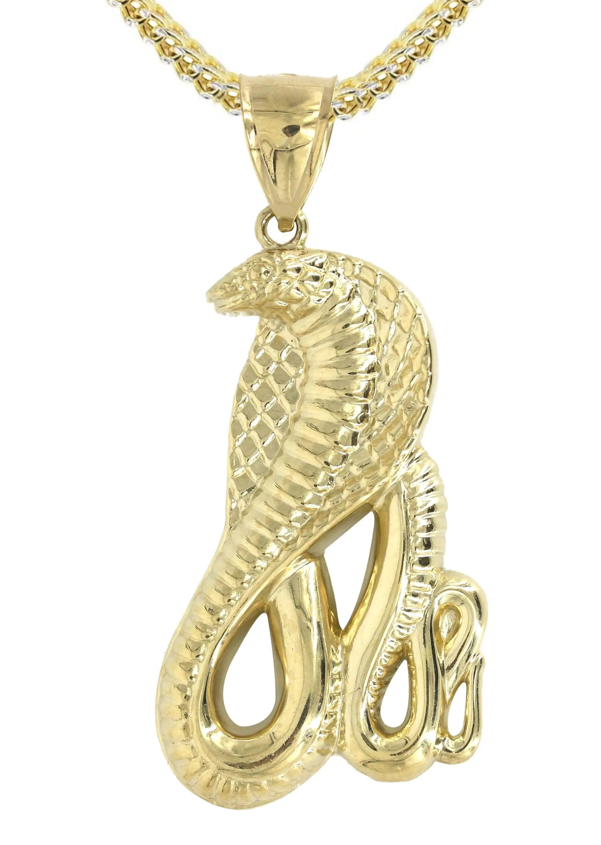10K Yellow Gold Cobra Necklace | Appx. 21.7 Grams