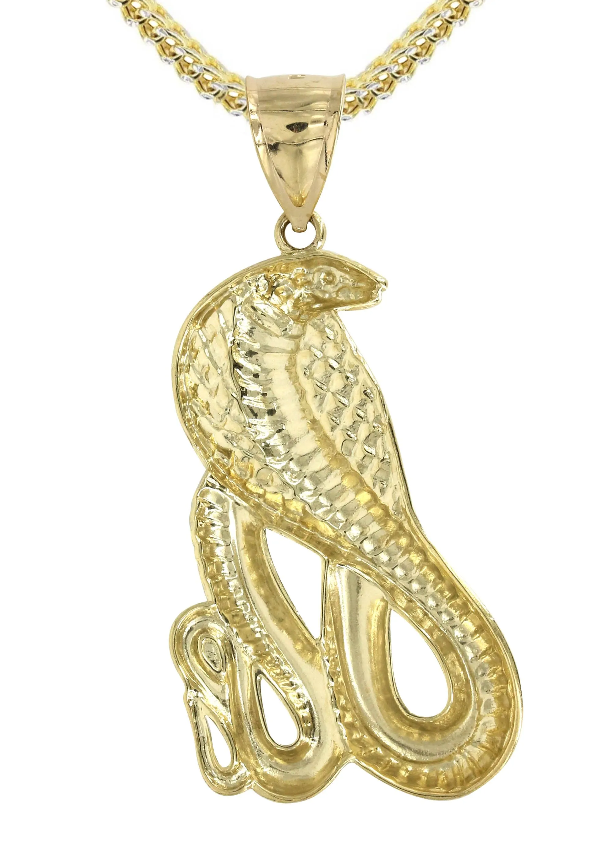 10K Yellow Gold Cobra Necklace | Appx. 21.7 Grams