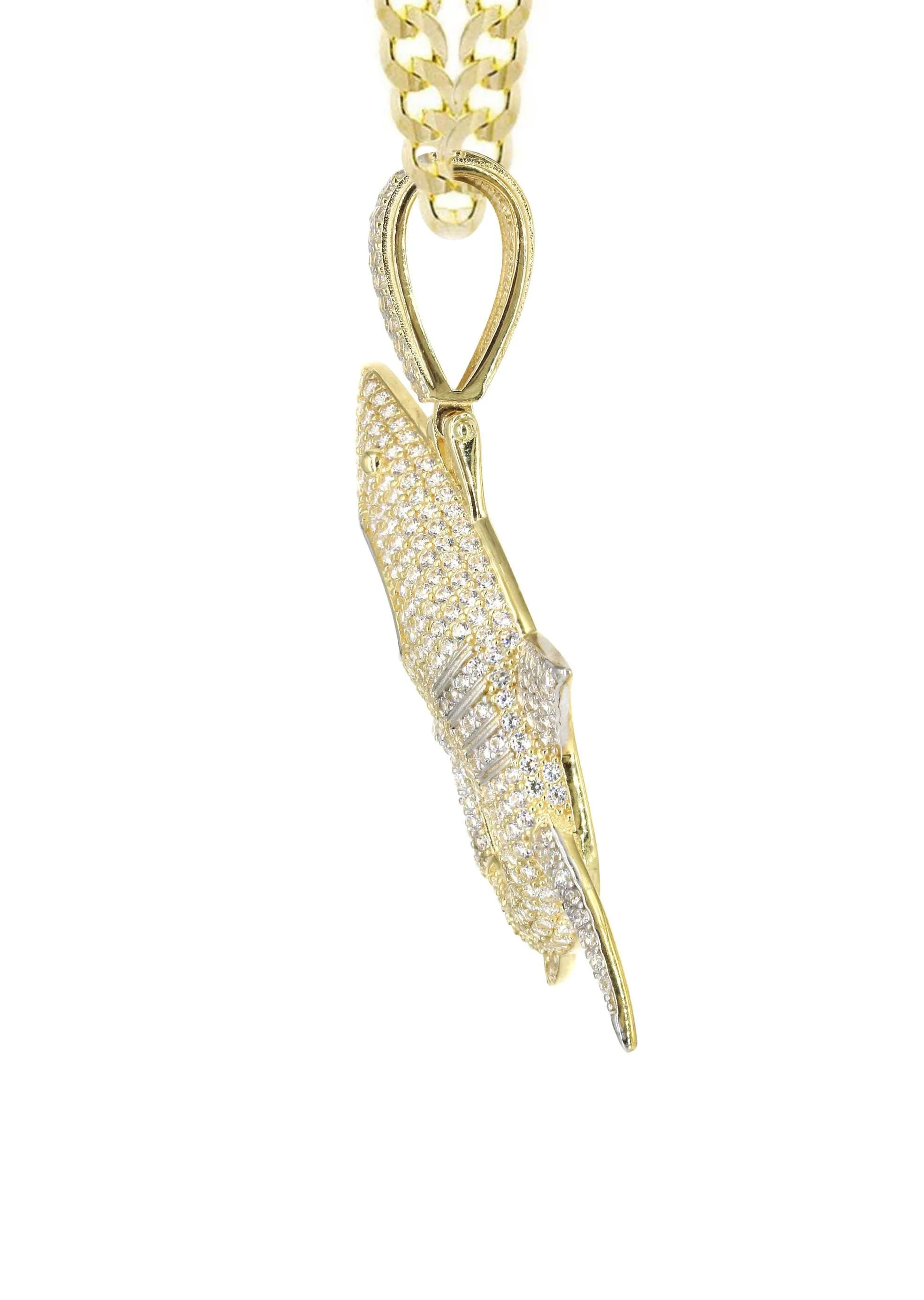 10K Yellow Gold Shark Necklace | Appx. 15.3 Grams