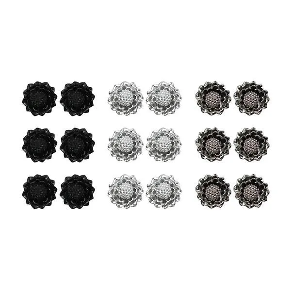 14Fashions Multicolor 9 Pair Of Stud Earrings Set - 1309206B