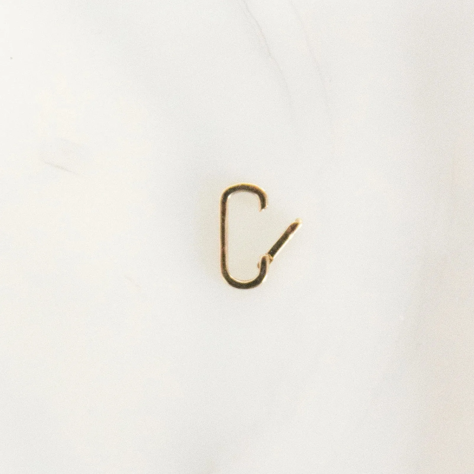 14K Rose Gold Long Oval Charm Holder