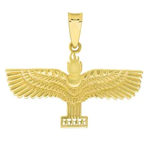 14k Yellow Gold Aramean-Syriac Flag Symbol Pendant