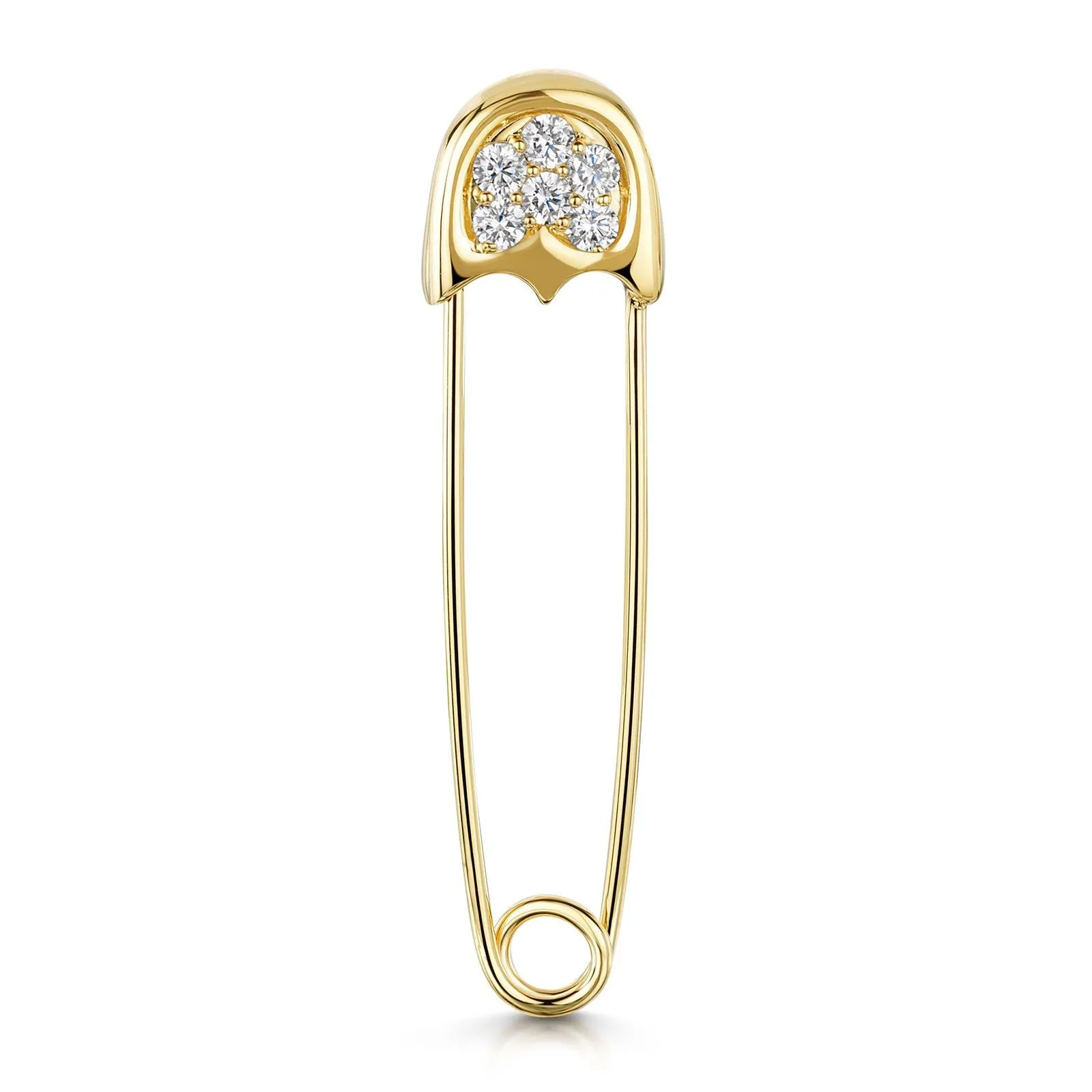 18ct Yellow Gold Brilliant-Cut Diamond Pin 0.57ct