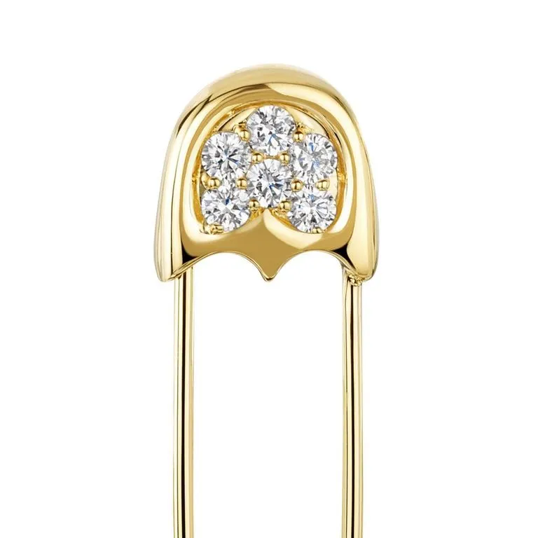 18ct Yellow Gold Brilliant-Cut Diamond Pin 0.57ct