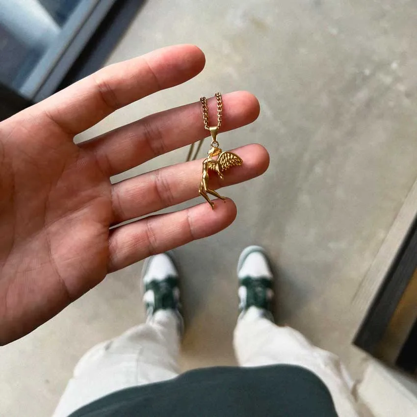 24kt Gold Fallen Angel Necklace