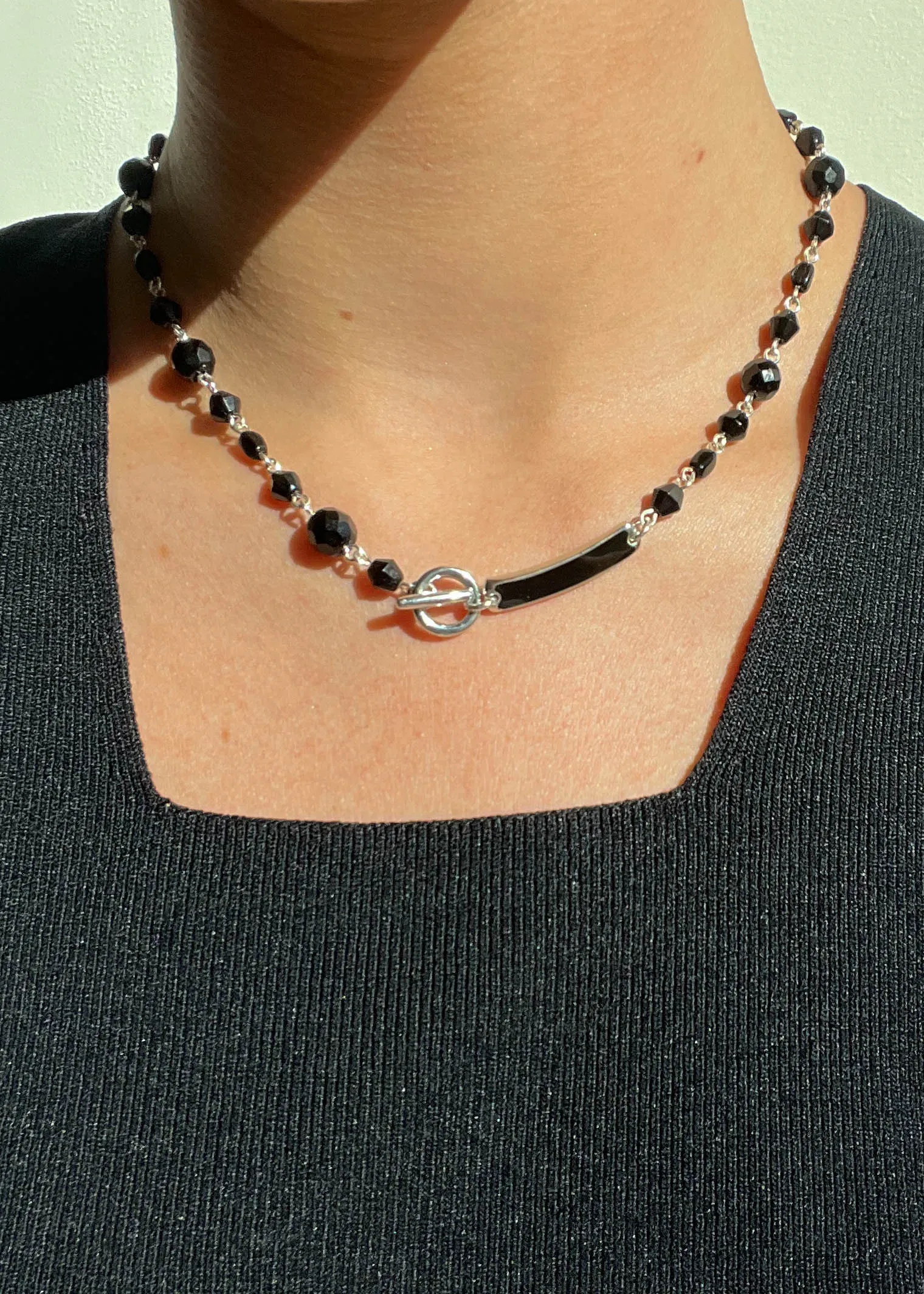 90's Black Bead Choker
