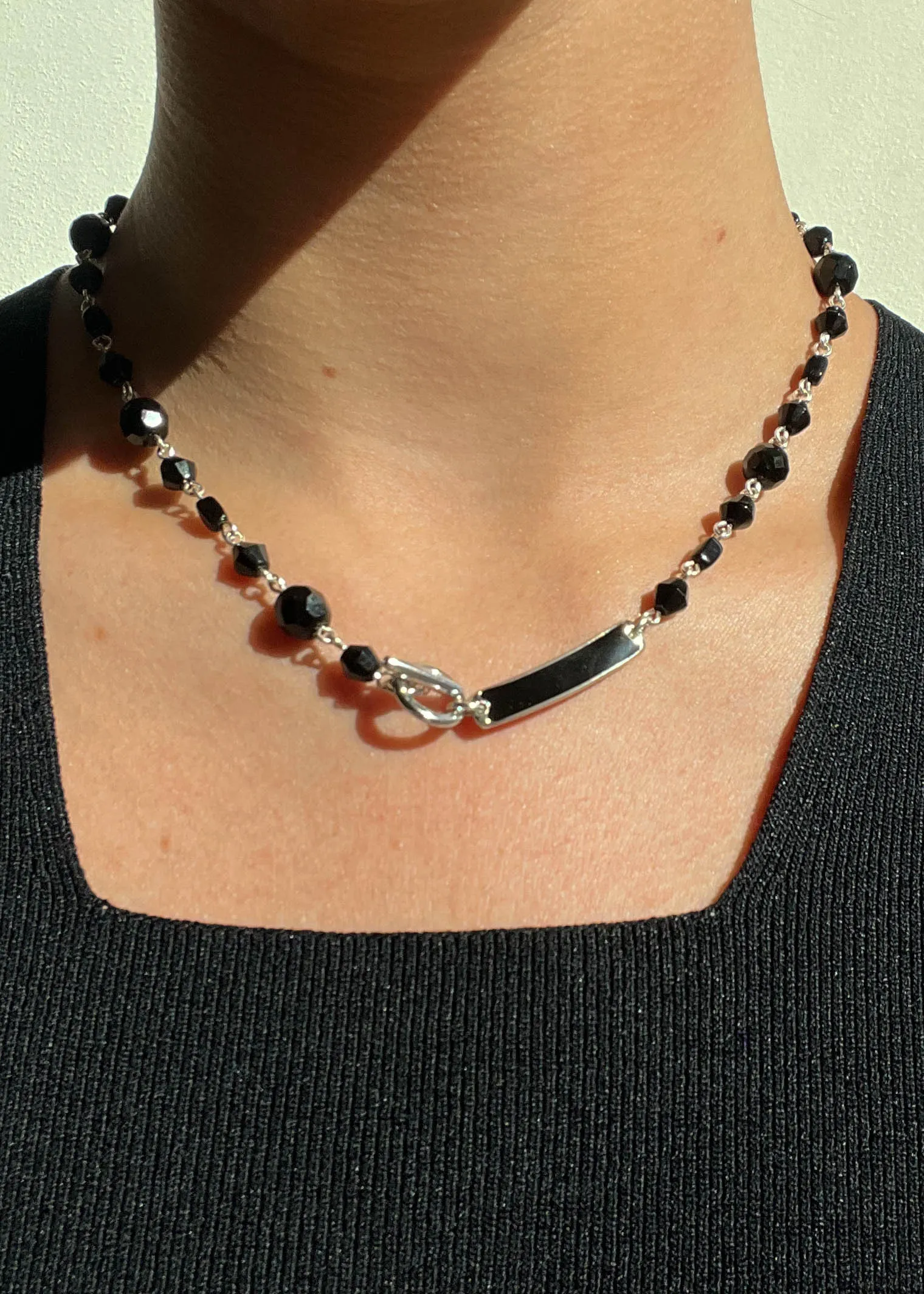 90's Black Bead Choker