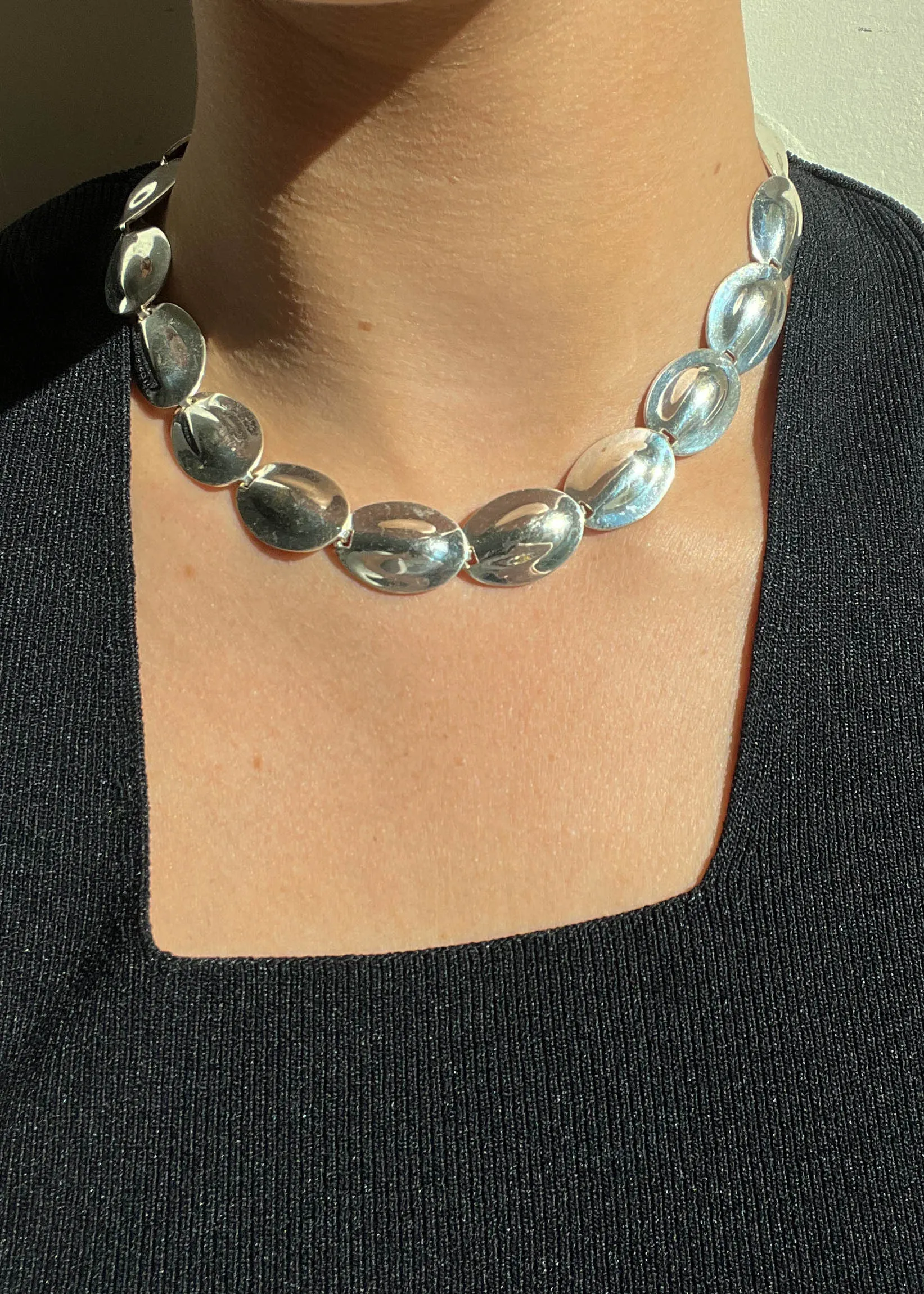 90's Linked Ovals Choker