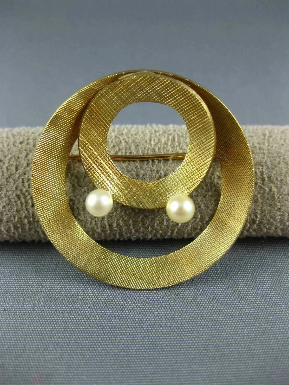 ANTIQUE LARGE AAA PEARL 14KT YELLOW GOLD 3D CLASSIC HAPPY FACE BROOCH PIN #1667