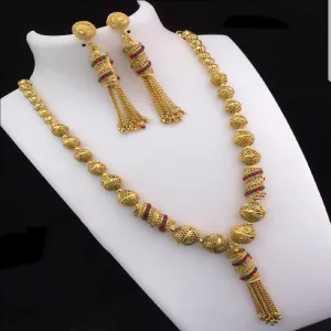 Antique Style Neckset with multi colored stones