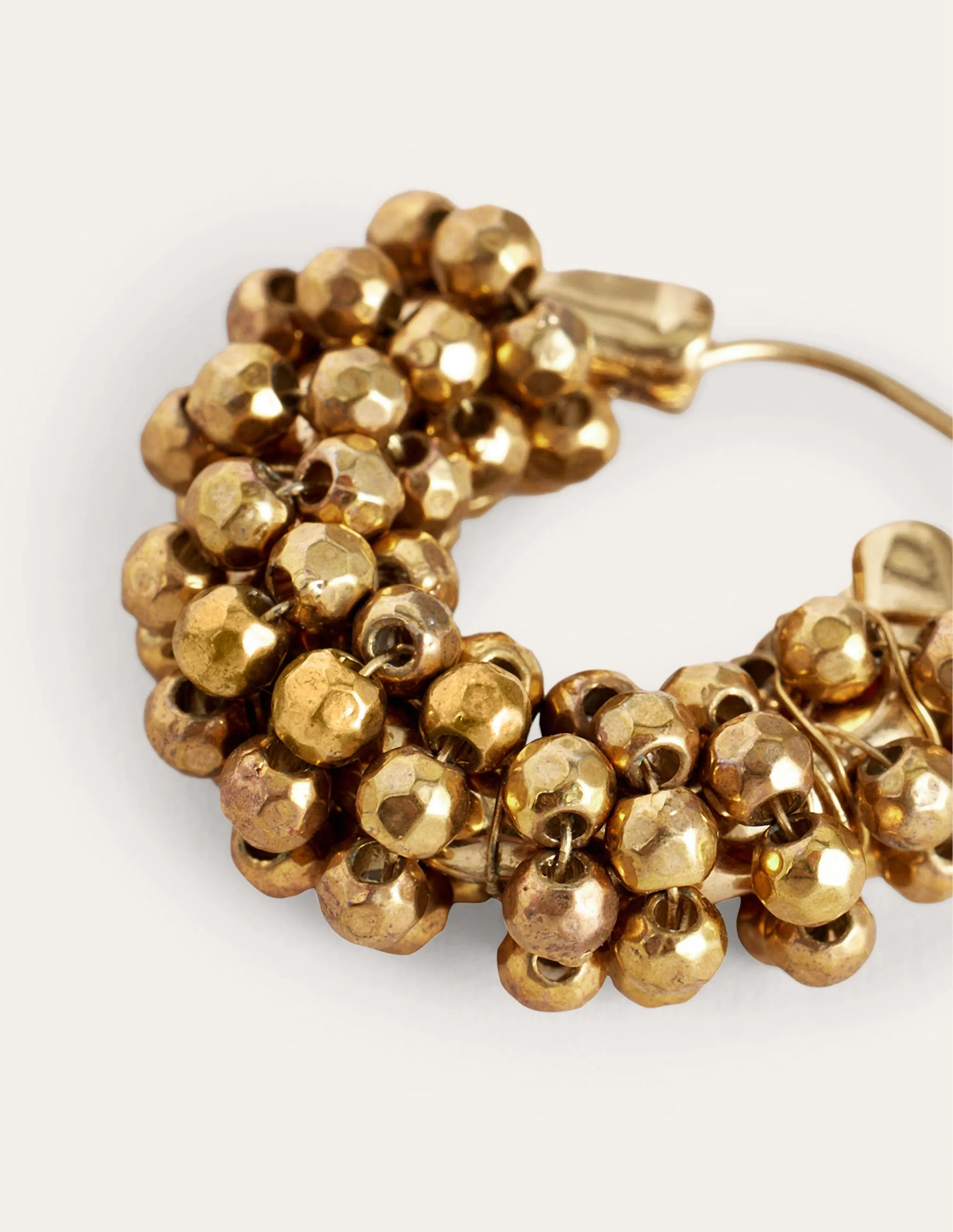 Beady Cluster Hoops-Gold
