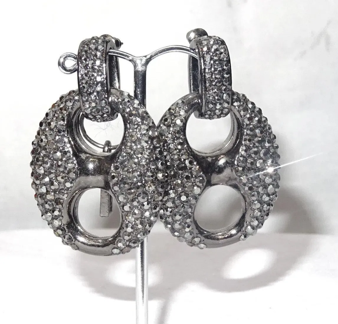 Beautiful Full Heavy Crystal Bold Big Cocktail Party Earring Jewellery