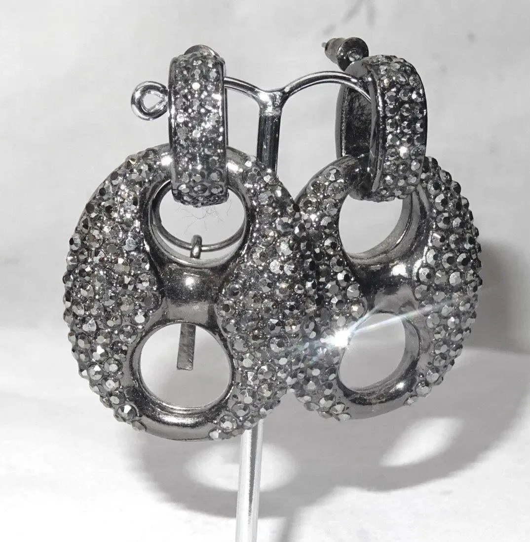 Beautiful Full Heavy Crystal Bold Big Cocktail Party Earring Jewellery