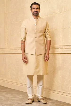Beige All Over Textured Bundi