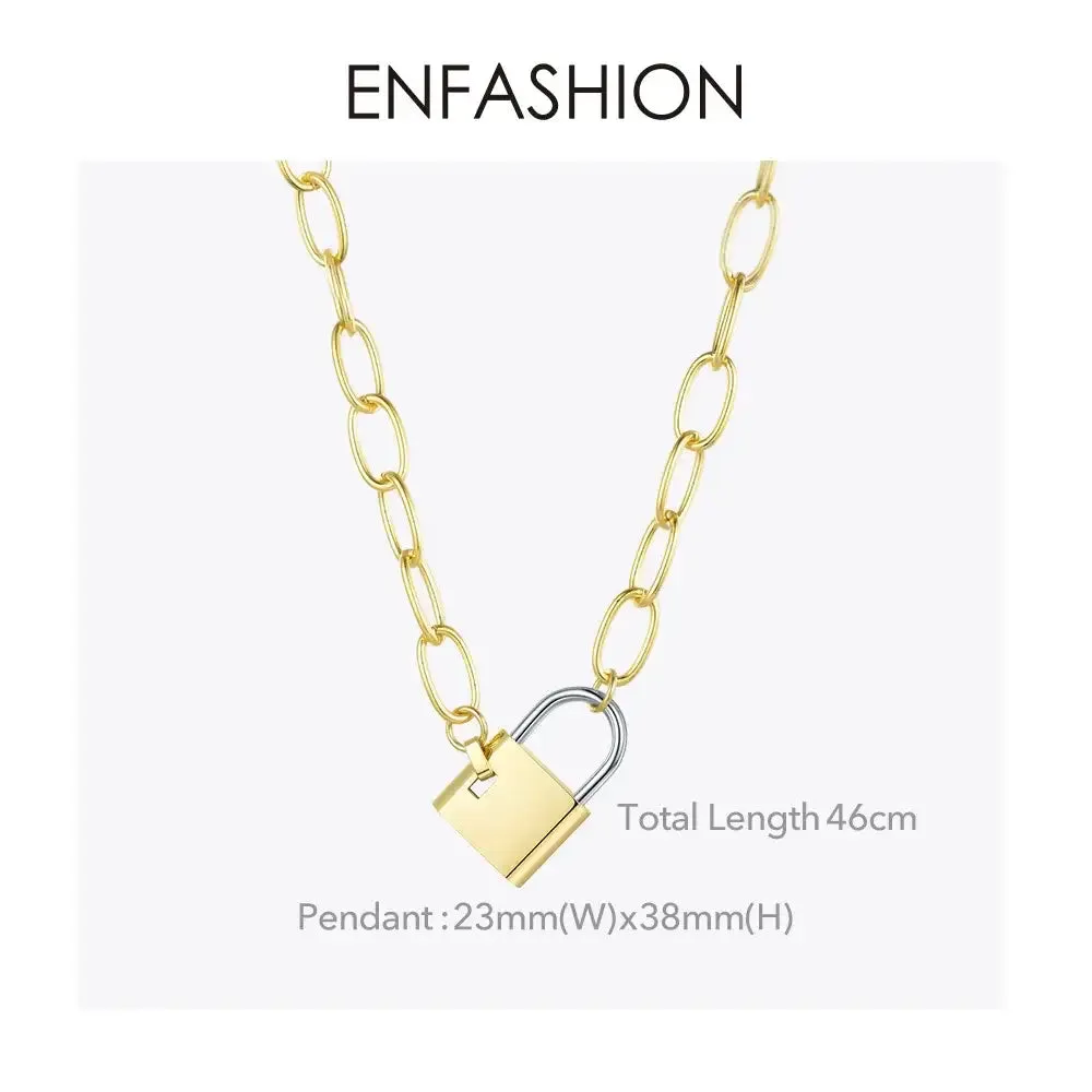 Big Lock Link Chain Stainless Steel Choker