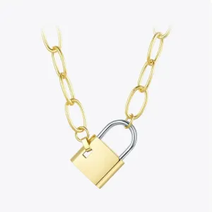 Big Lock Link Chain Stainless Steel Choker