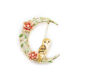 Bill Skinner Owl on the Moon Brooch