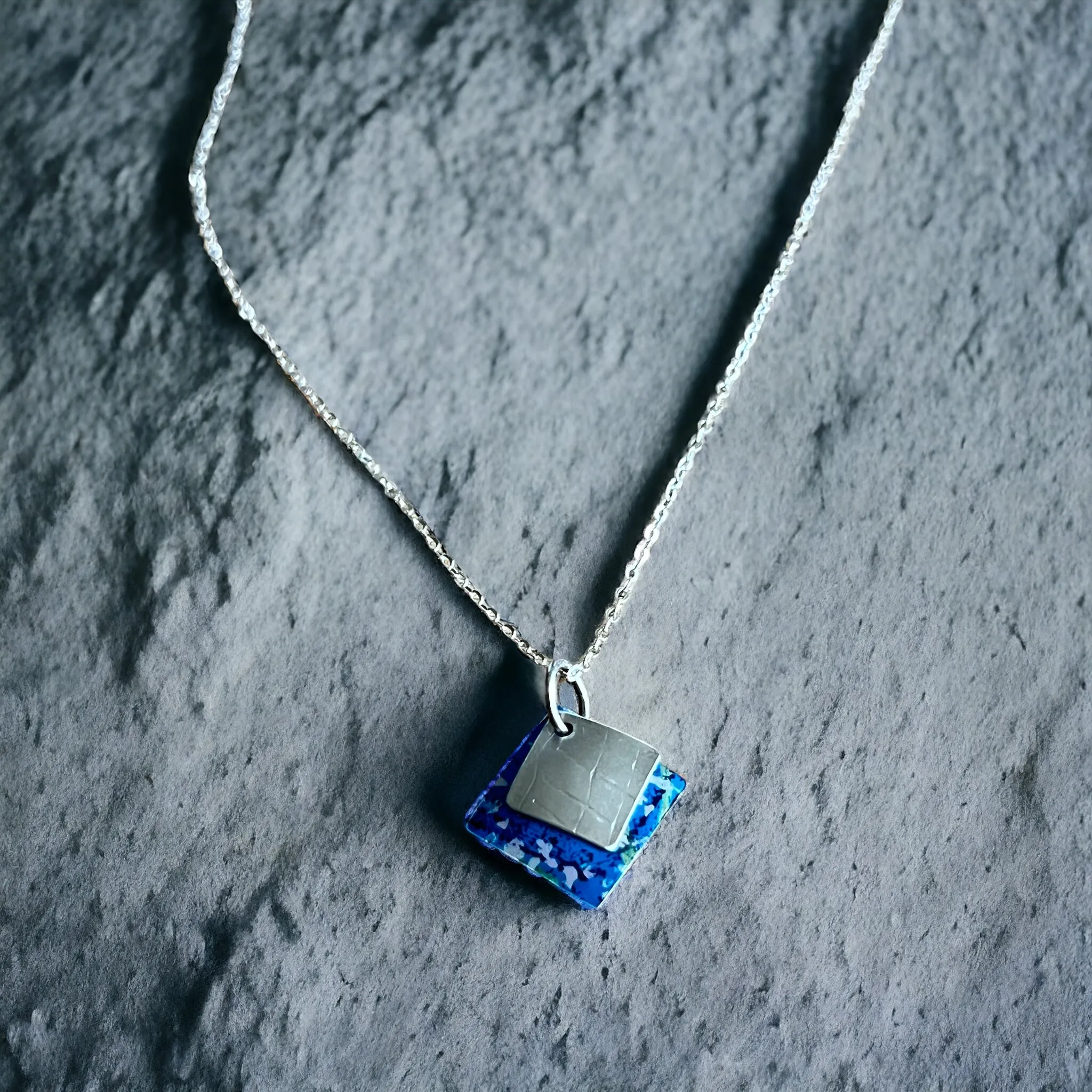 Blue speckle Necklace