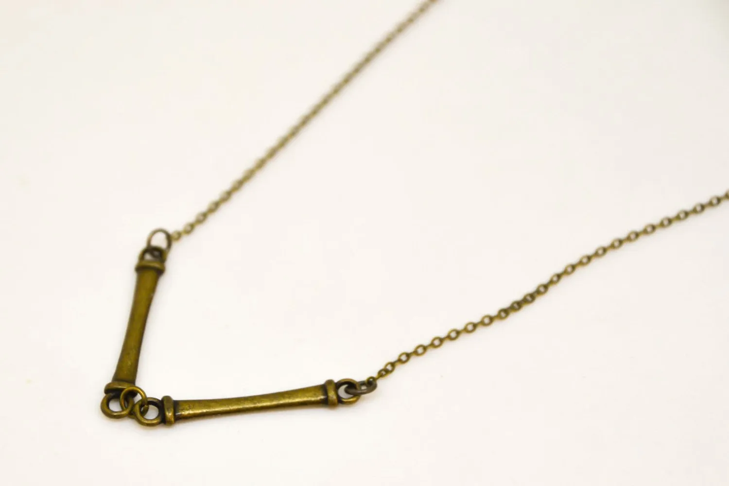 Bronze bars necklace for men, fathers day gift, minimalist chain necklace for men, Christmas gift for him