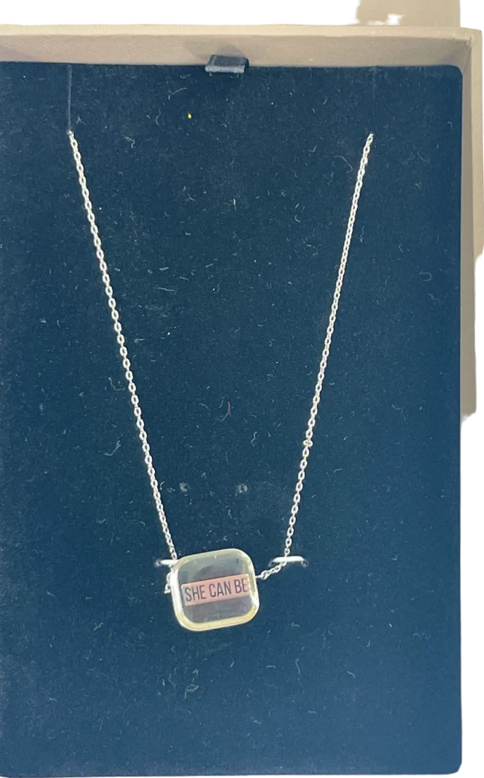 Charles & Keith Silver 'She Can Be' Necklace