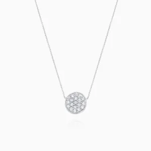 Circle Diamond Pave Necklace