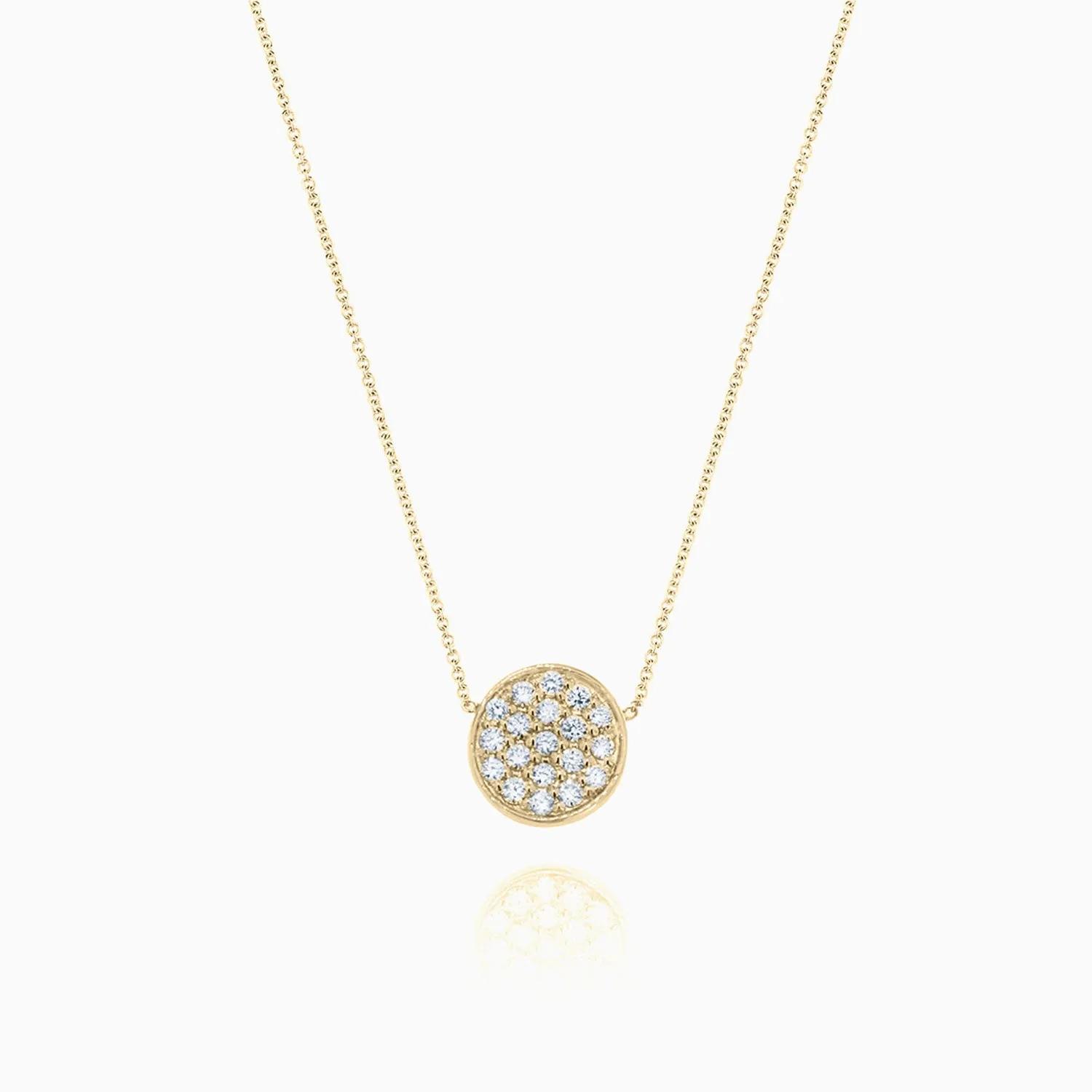 Circle Diamond Pave Necklace