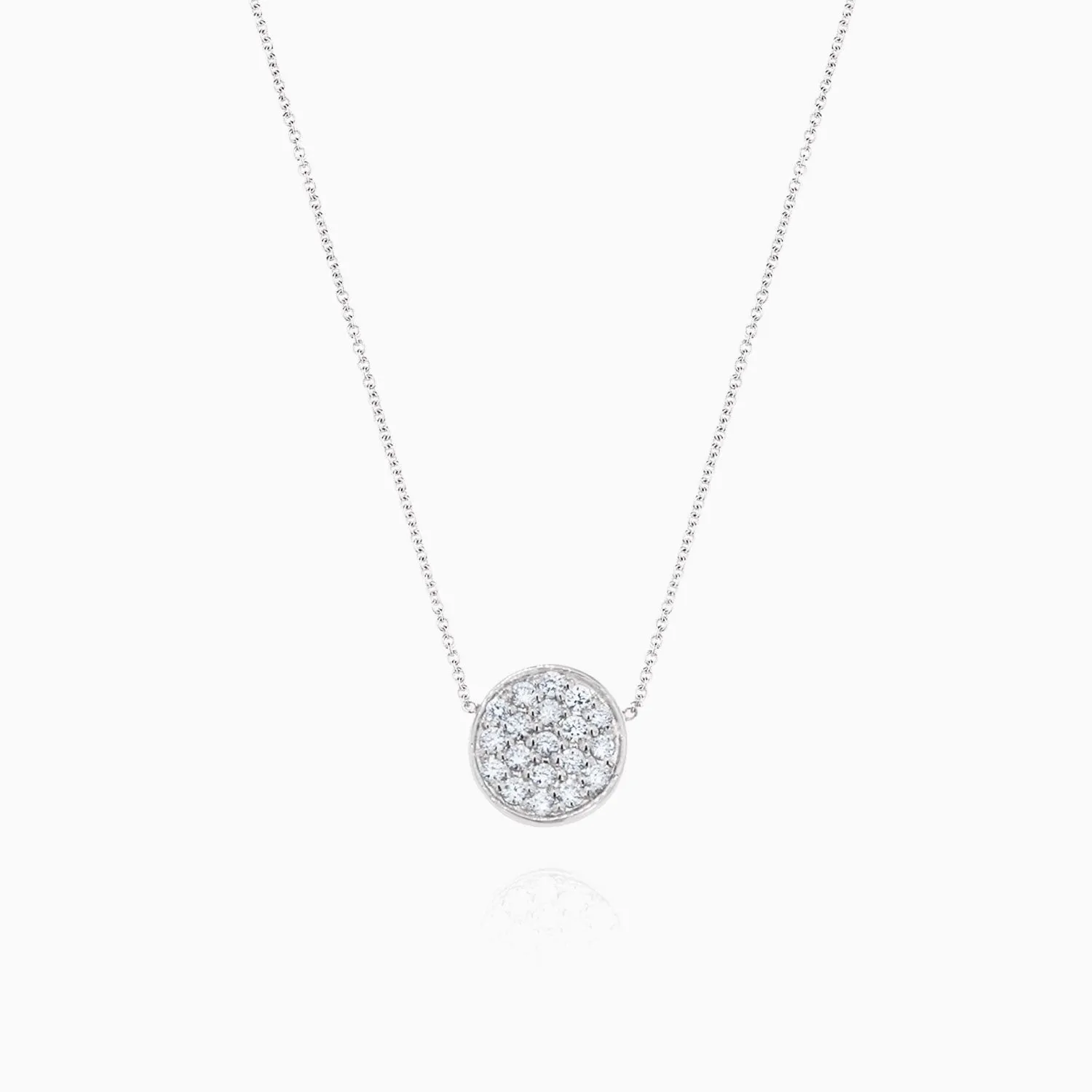 Circle Diamond Pave Necklace