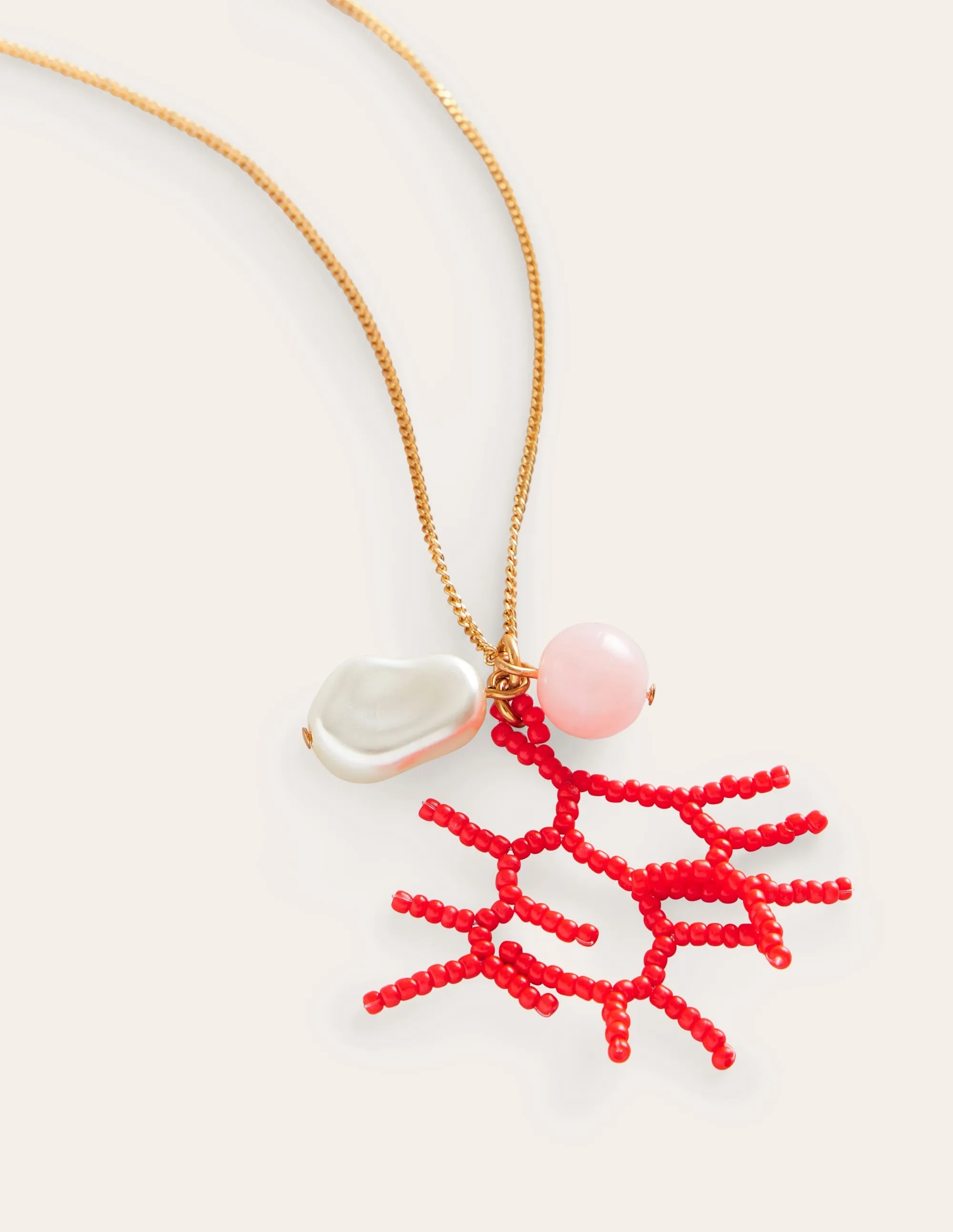 Cluster Hoop Pendant-Pink