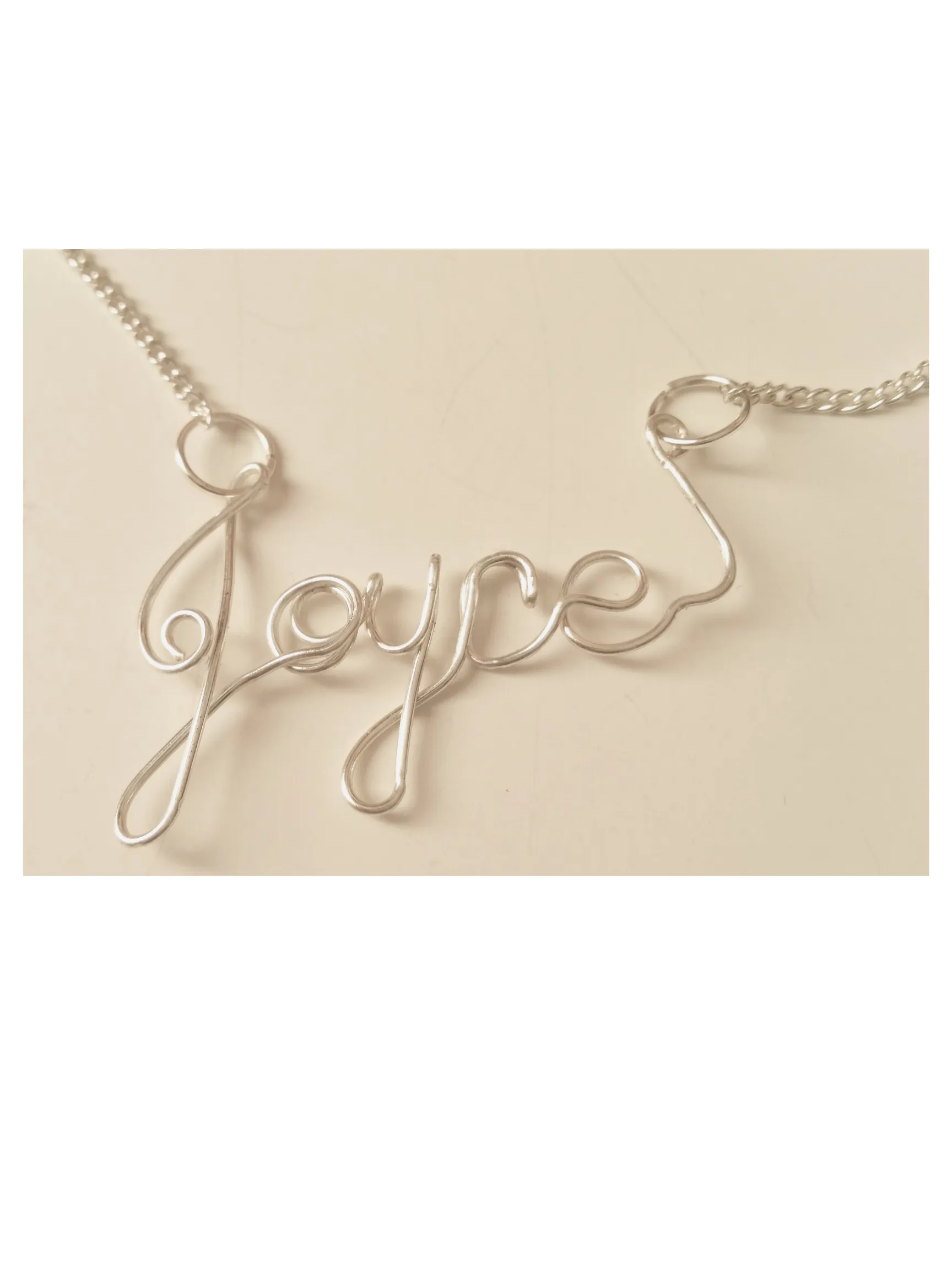 Custom Wire Name Necklace, Initial or Year