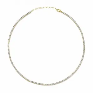CZ Tennis Choker | 10k Solid Gold