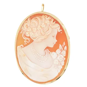 Deja Vu 18ct Yellow Gold Cameo Brooch
