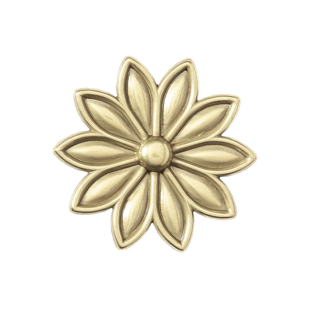 Distressed 10 Petal Flower Brooch