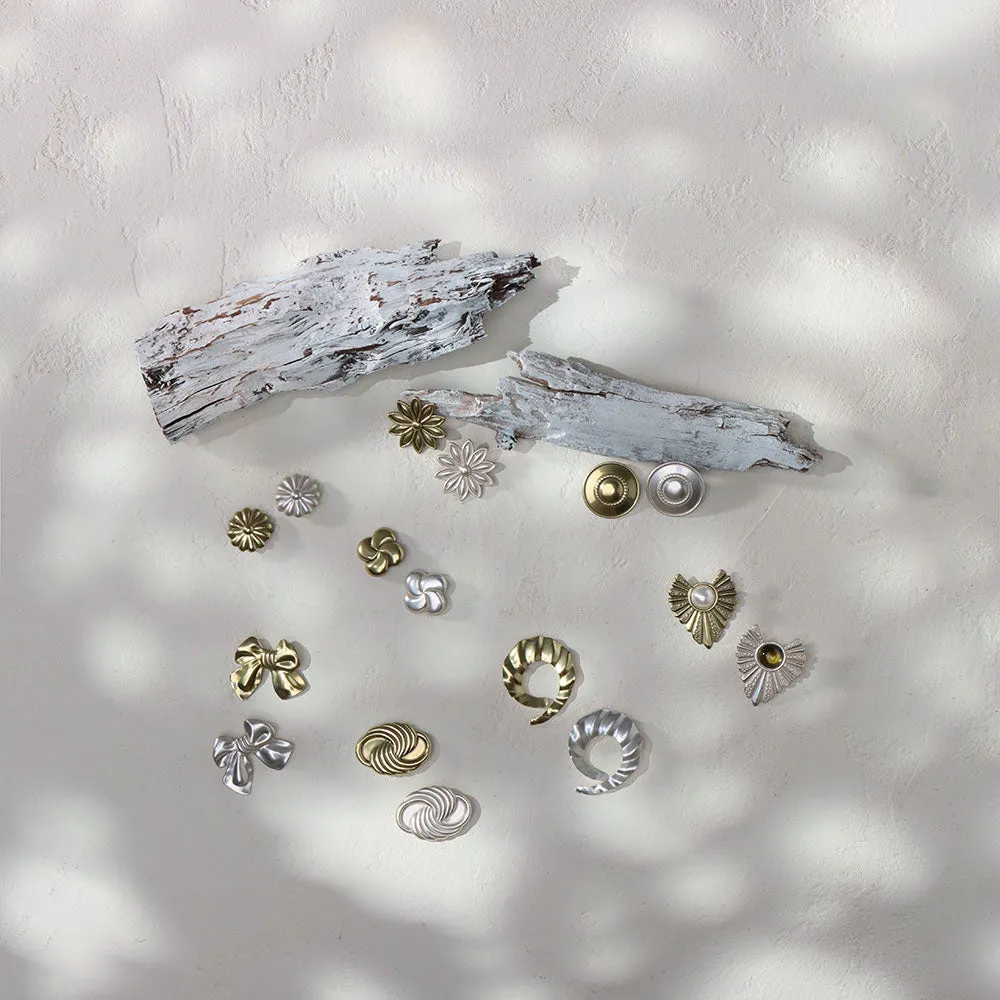 Distressed Metal Swirl Brooch
