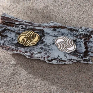 Distressed Metal Swirl Brooch