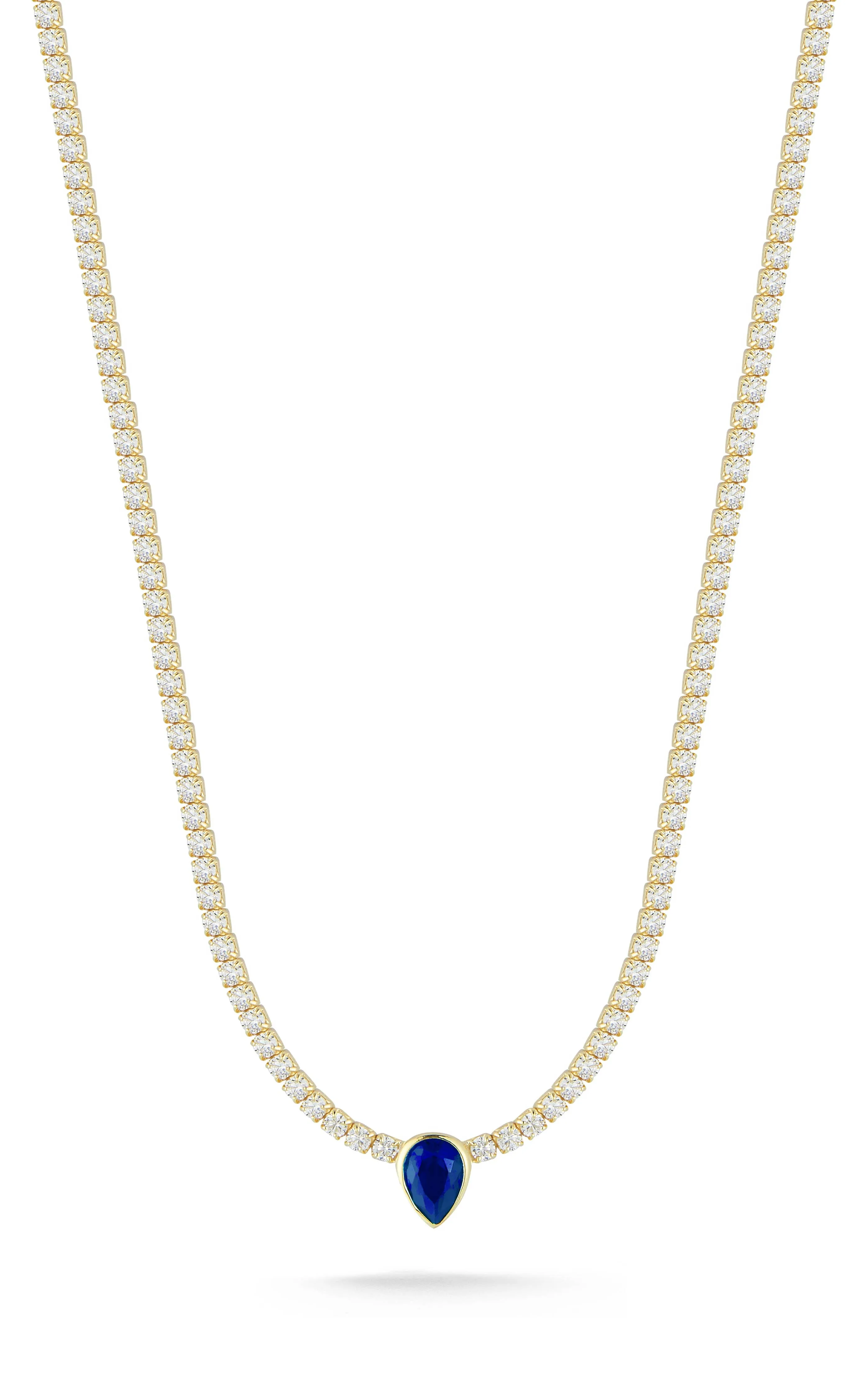 Emerald Bezel Tennis Choker