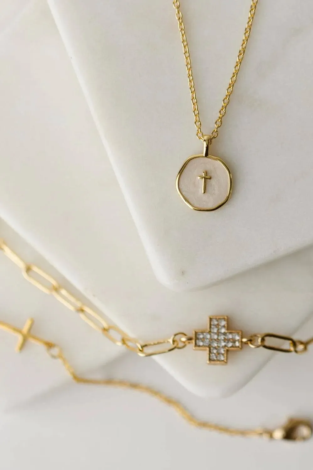 Emily Necklace with Cross Pendant