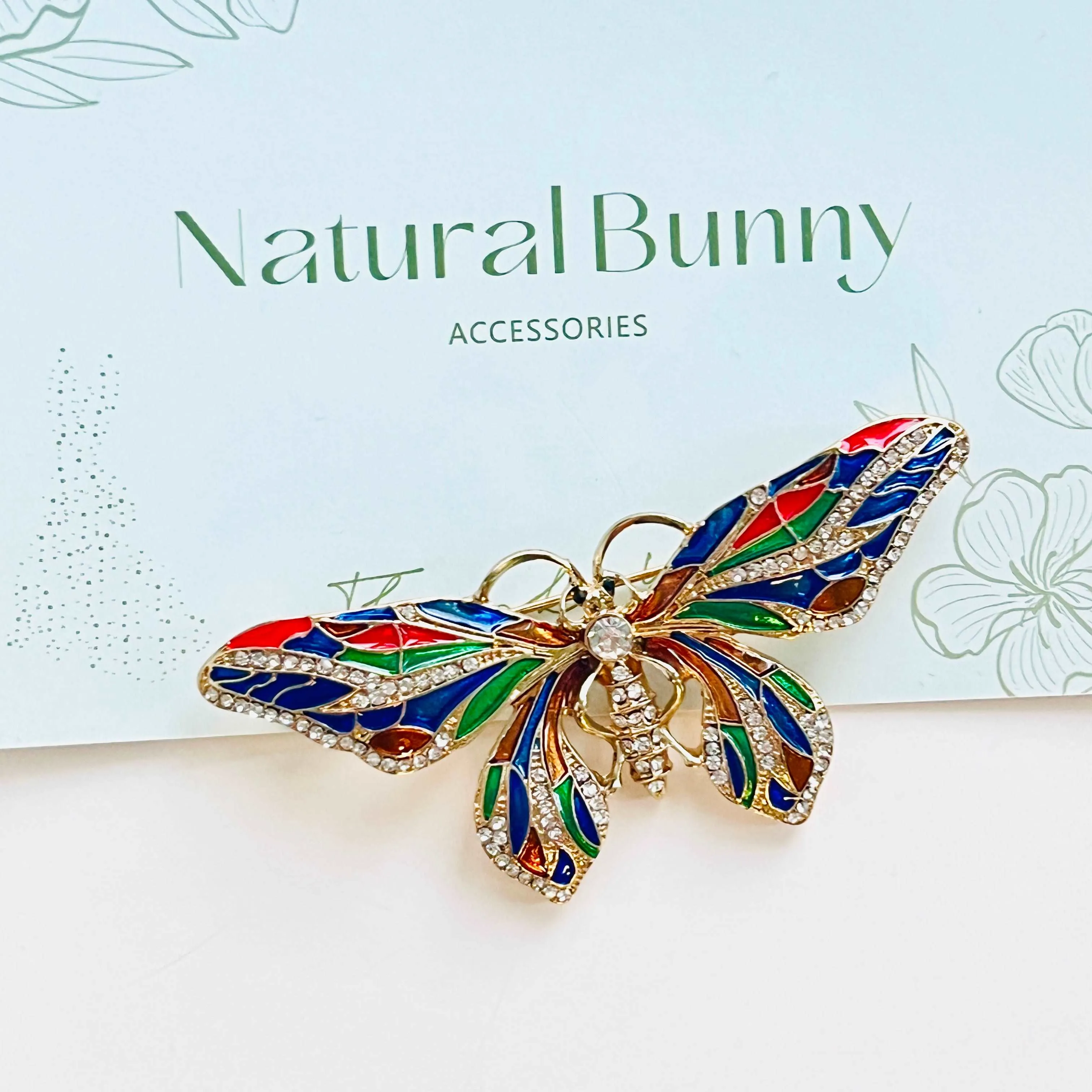 Enamel Colorful Butterfly Brooch