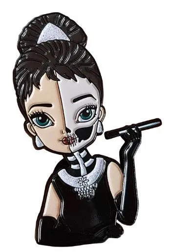 Enamel Pin / Brooch - Audrey/Skull