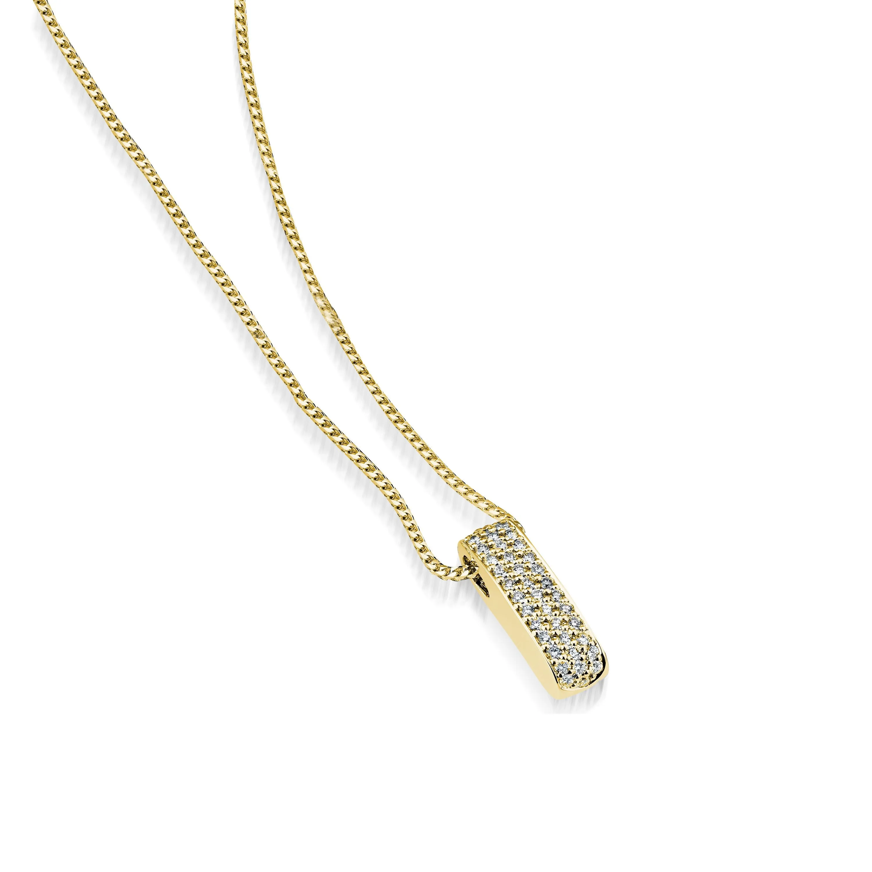 Essence Pave Diamond Pendant Necklace