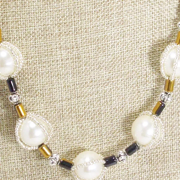 Fanchone Beaded Bead Necklace
