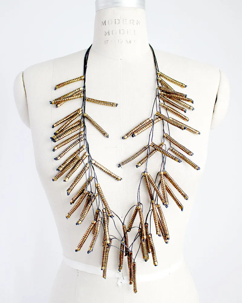 Firecracker Recycled Textile Necklace