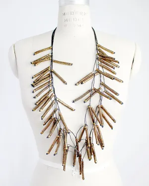 Firecracker Recycled Textile Necklace