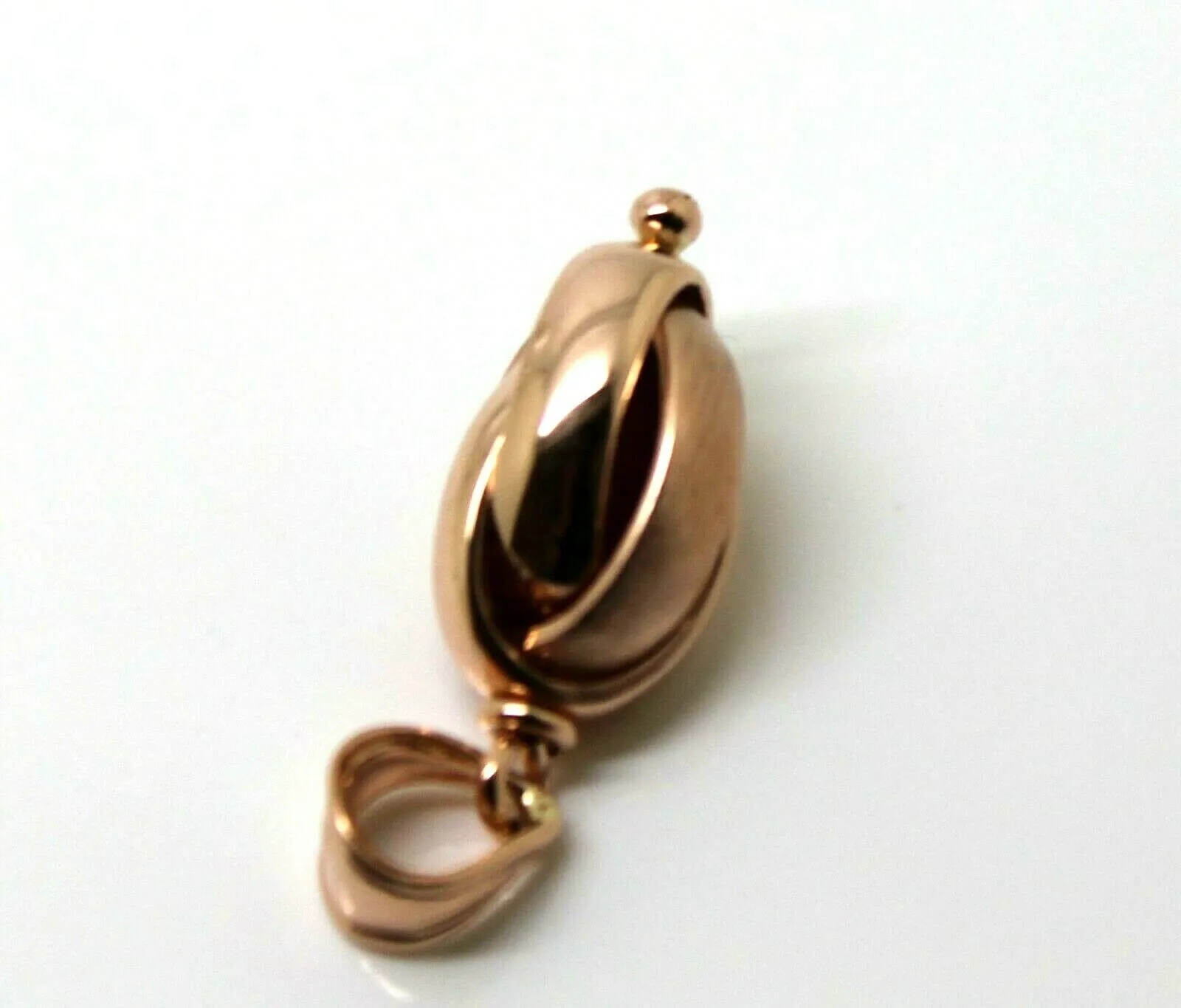 Genuine New 9ct 9k Yellow, Rose or White Gold Oval Belcher Ball Pendant Matt & Polished finish