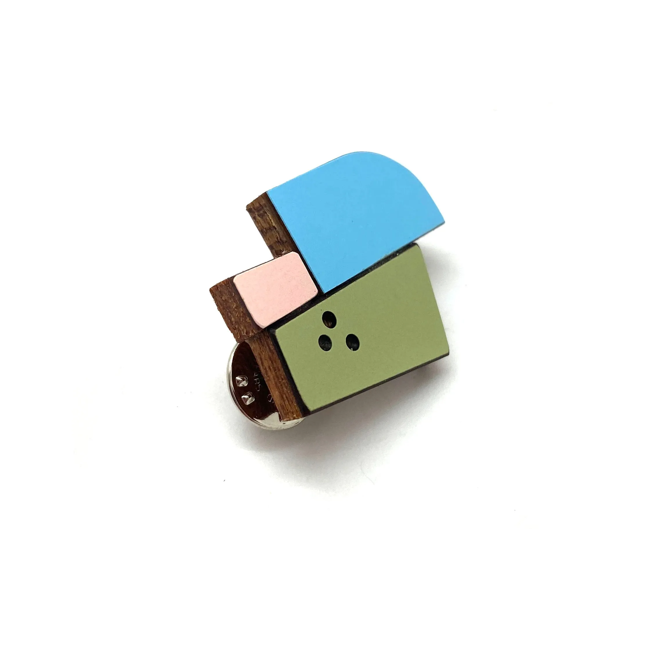 Geometric Pin - Blue, Green, Pink