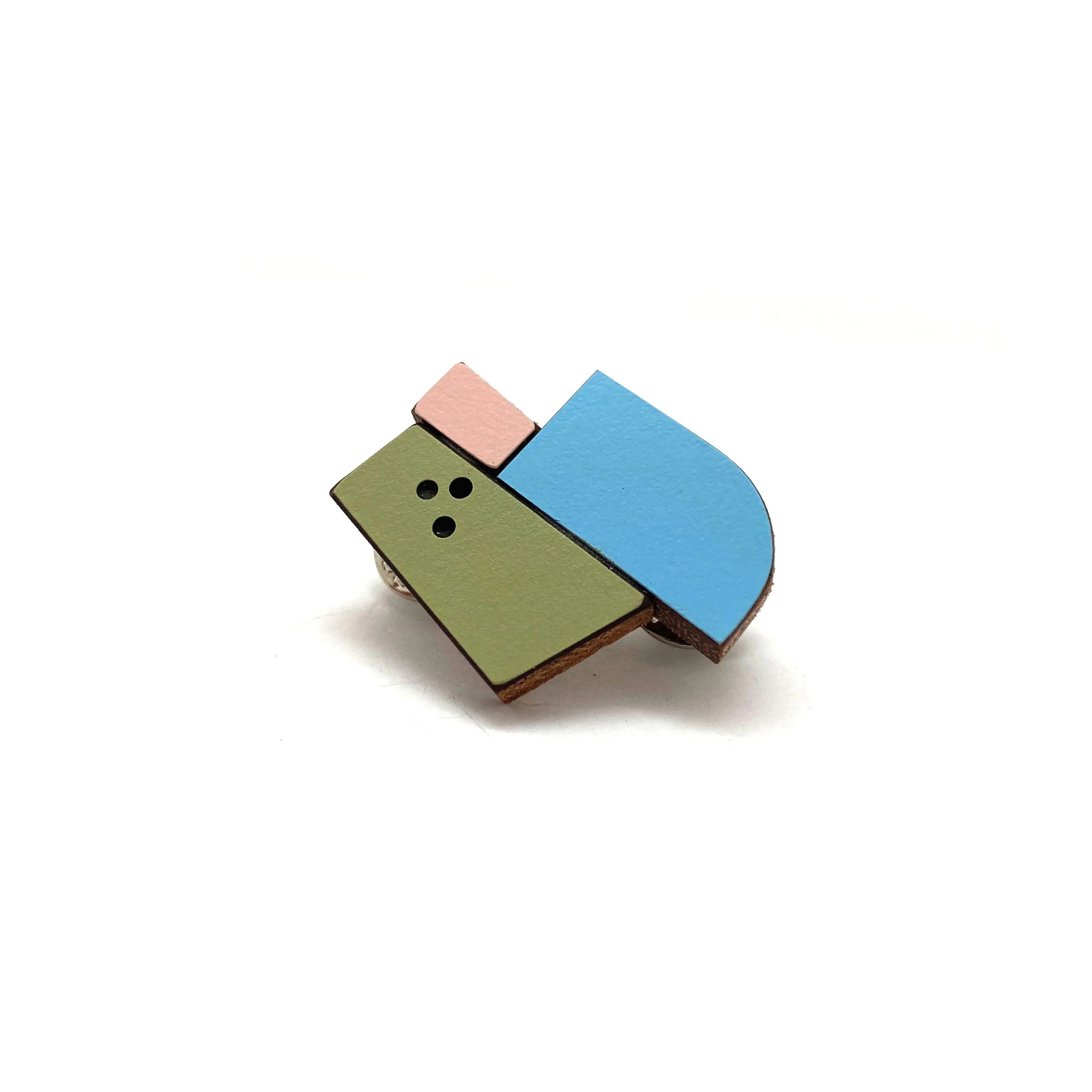 Geometric Pin - Blue, Green, Pink