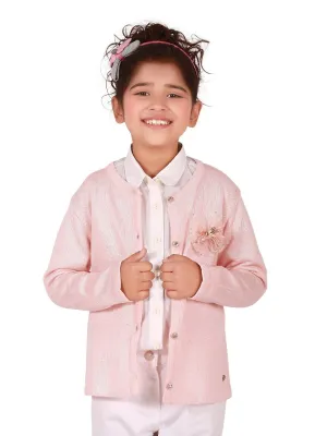 Girl's Light Peach Frock - EGTF19W-064