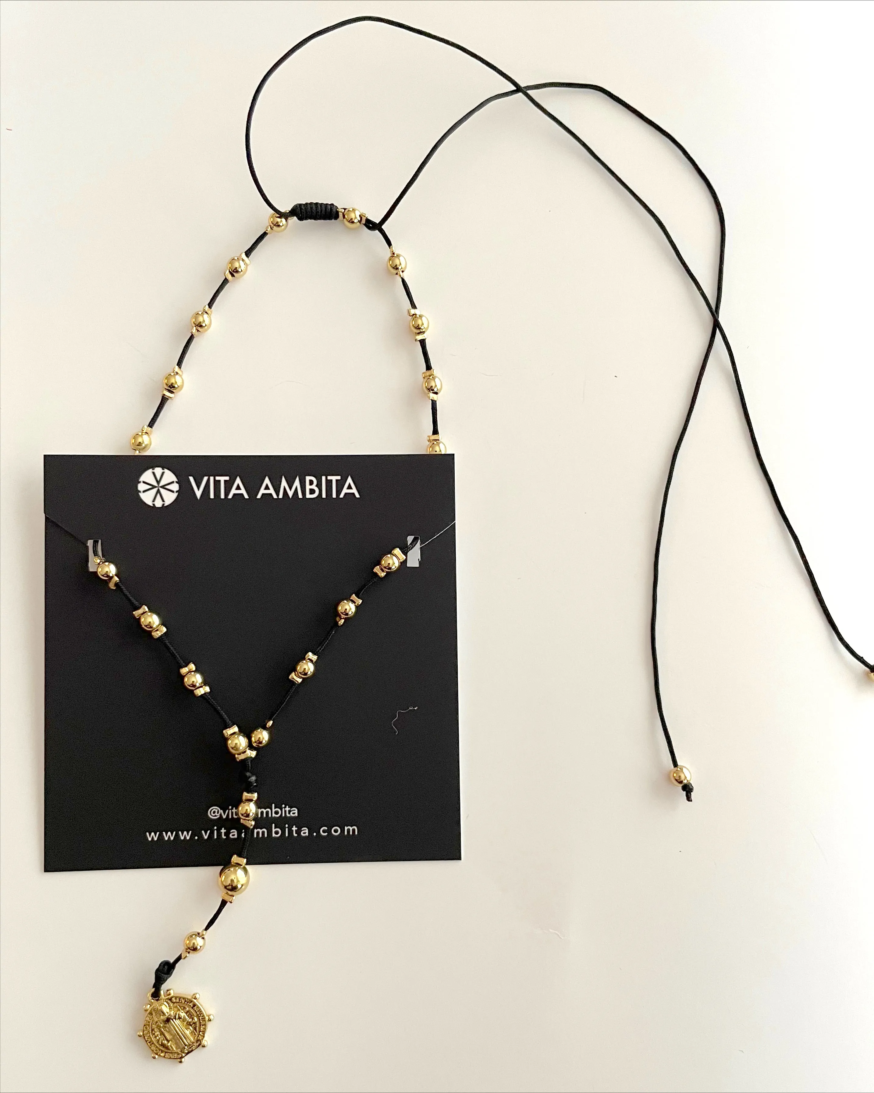 Gold beaded rosary