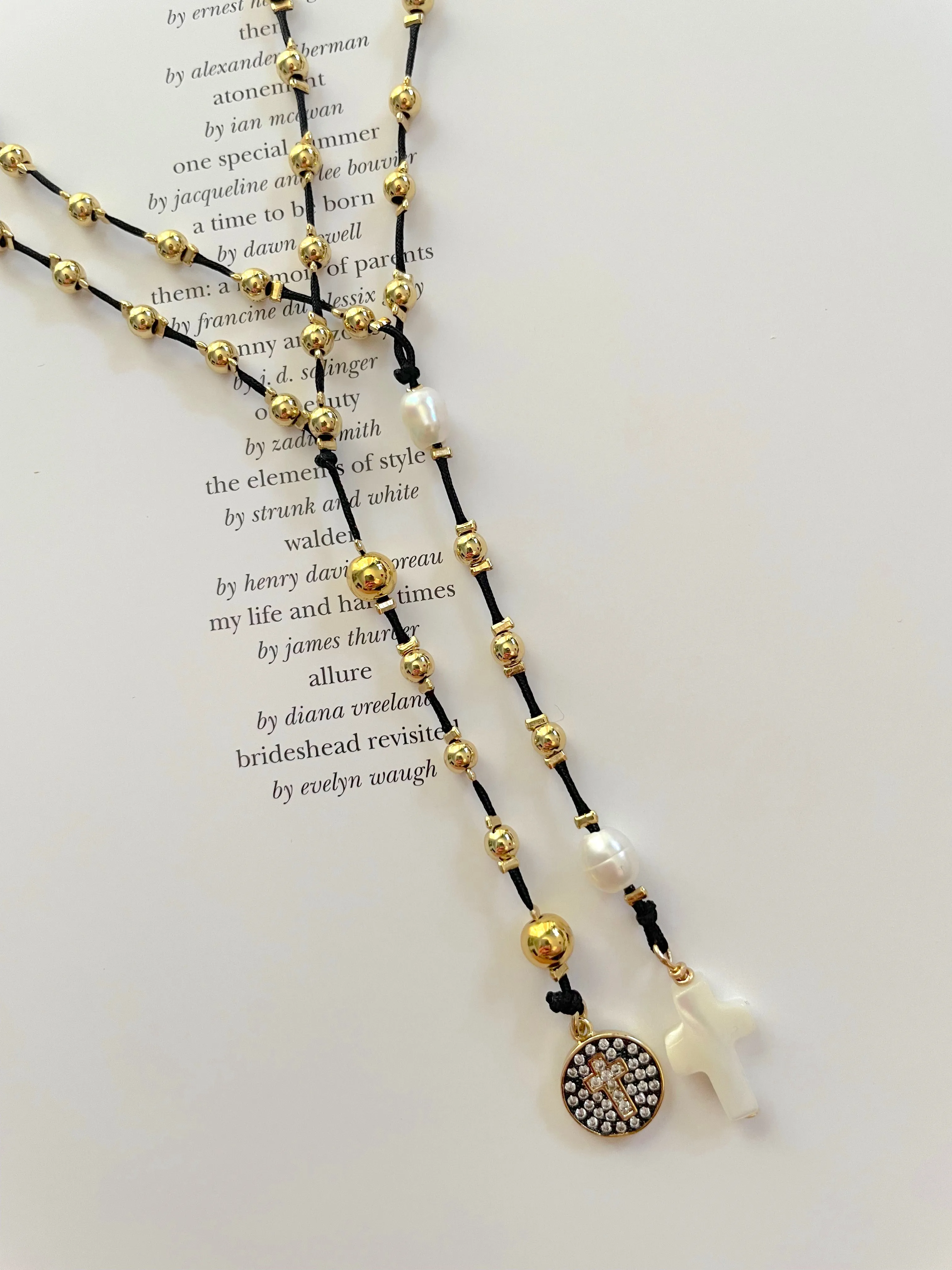 Gold beaded rosary